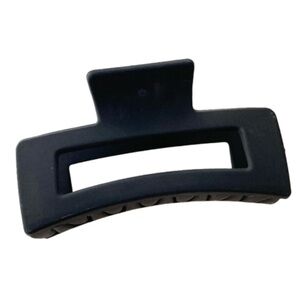 $12 (2 for $20) Large Solid Matte Black Hair Claw Clip Rectangular Crab Clip